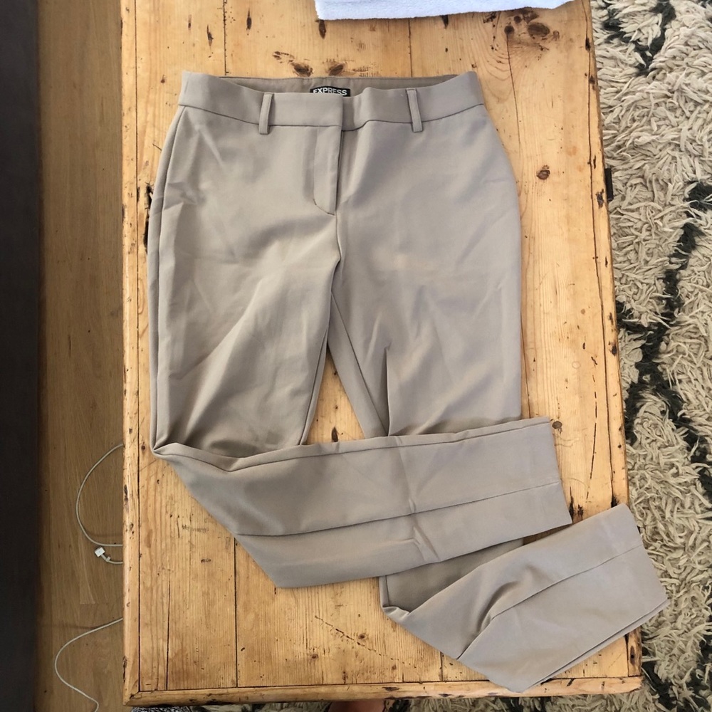 Khaki colored Express work pants